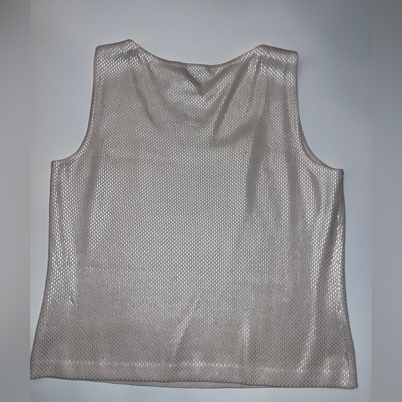 Never been worn evening ST.JOHN IVORY SPARKLES SEQUENCES TANK - Picture 4 of 12